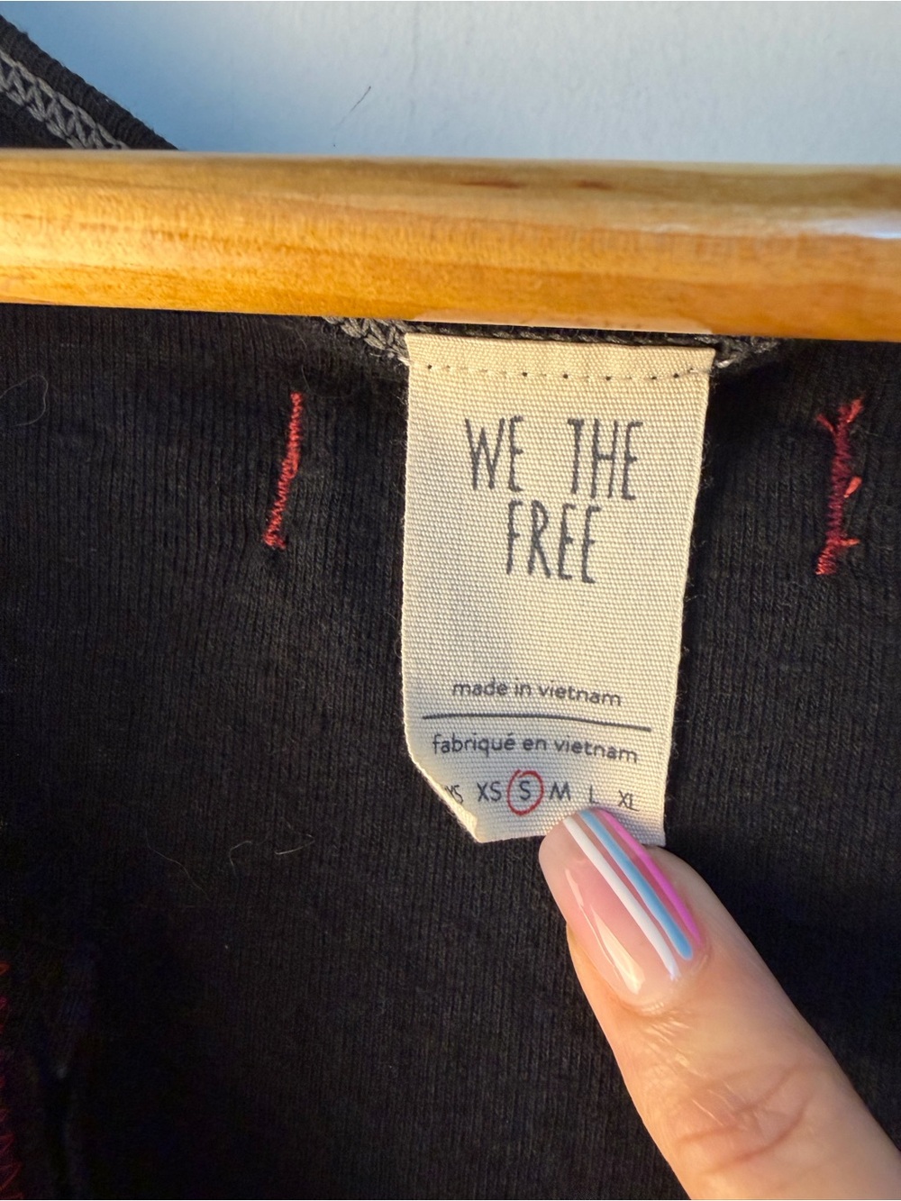 NWT Free People We The Free Black Henley Tank Top Size Small - Picture 4 of 8